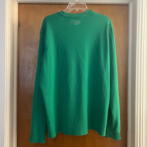 Under Armour Men’s Cold Gear Loose Fit Green Crew Neck Long Sleeve Shirt - Picture 2 of 5